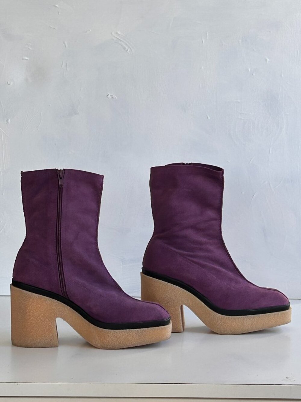 Free People, Suede Purple Boots Size 9